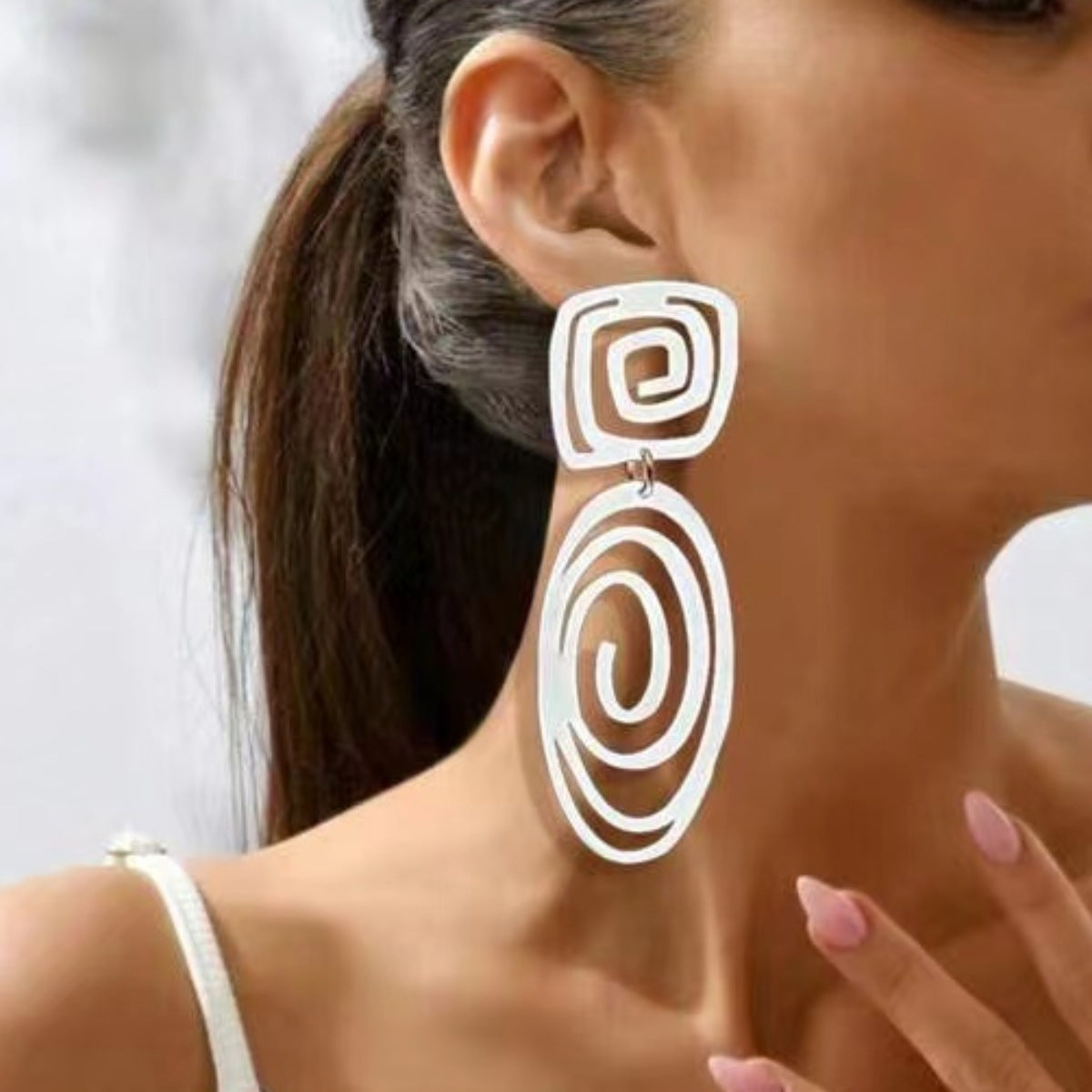 European And American Geometric Earrings