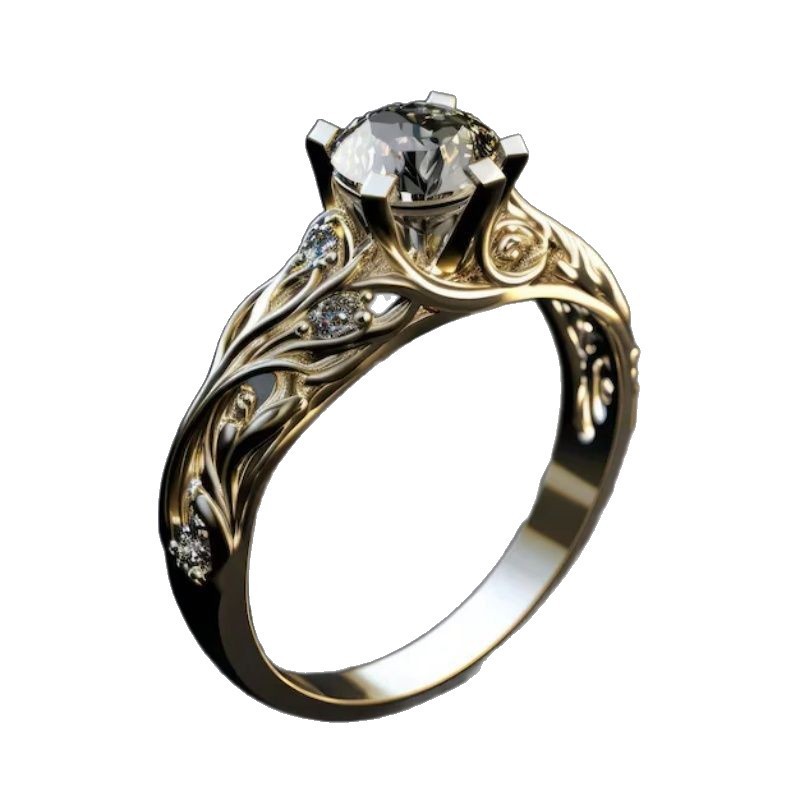 Fashion Personalized Diamond Circle Geometry Creative Women's Ring