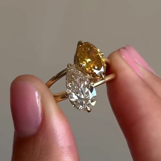 Fashion Creative Color Zircon Ring For Women